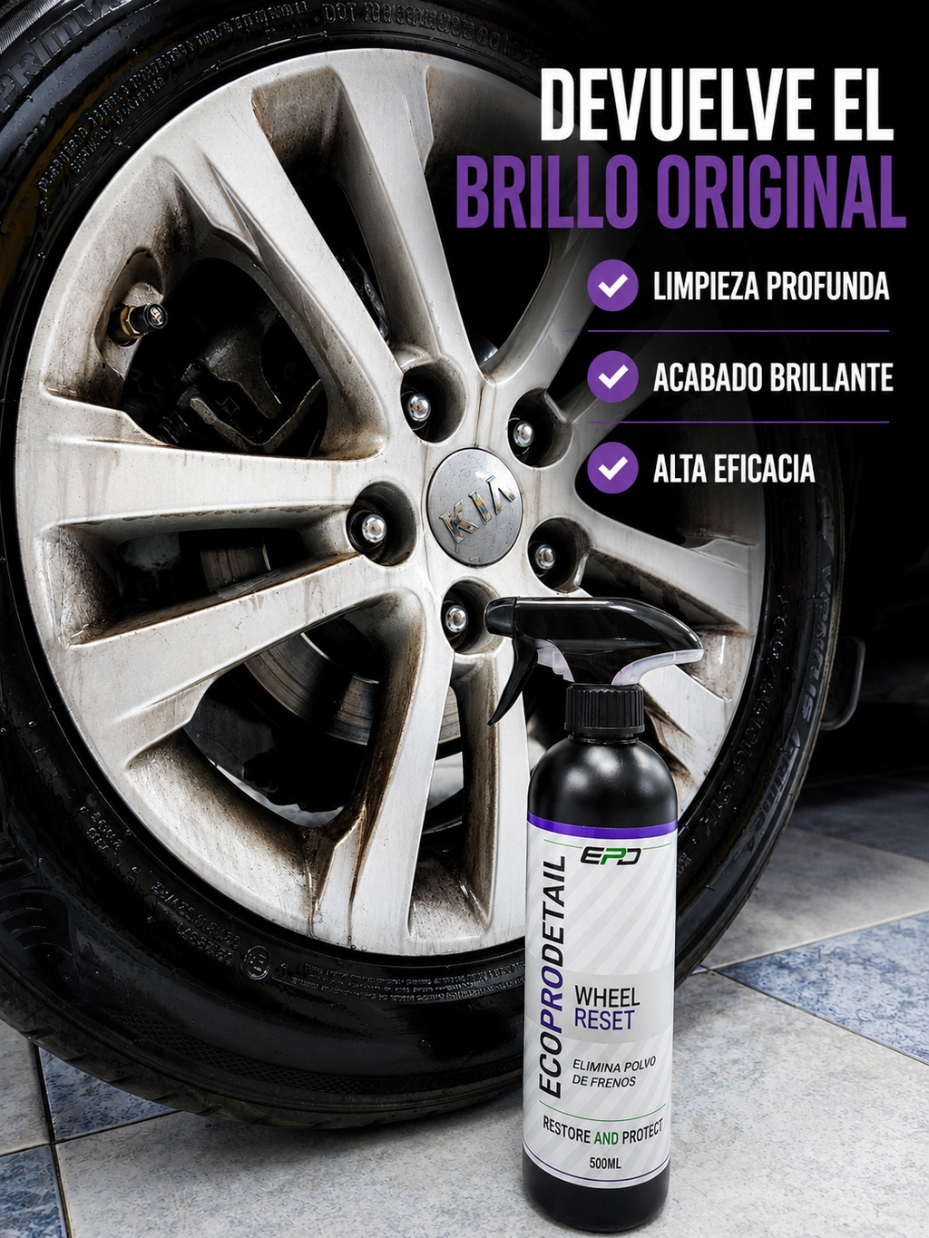 Wheel Reset Limpia Llantas sin Acidos