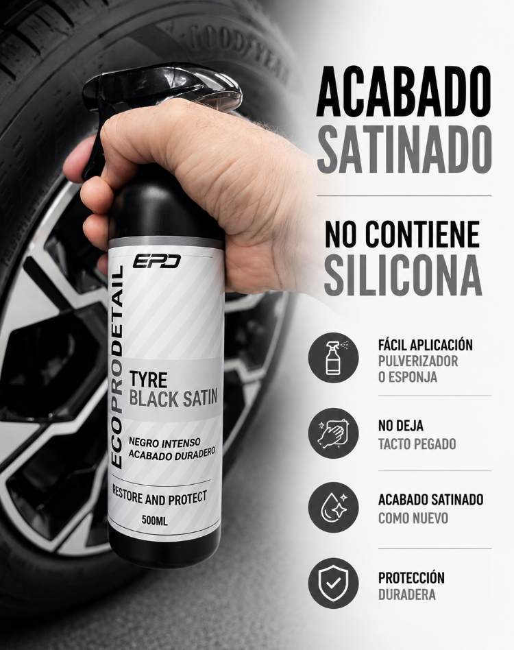 Tyre Black Satin Hidratante de Neumáticos y Plasticos Exterior